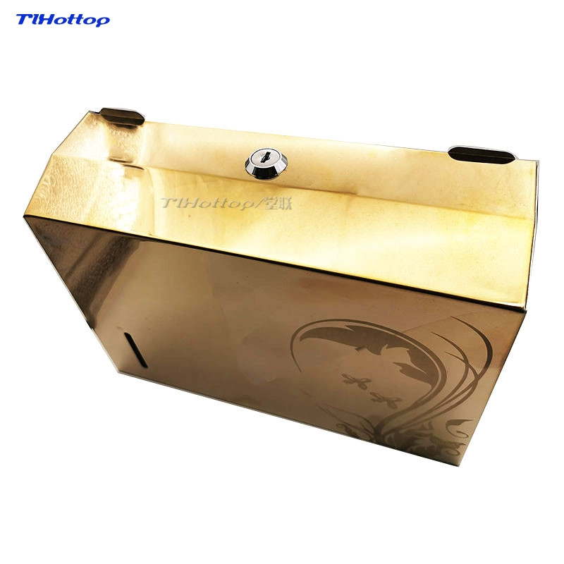 T zlatni leptir dozator papirnatih ručnika od nehrđajućeg čelika Kupaonica Hotel WC Držač dozatora papira za ruke Kutija za papirnate maramice
