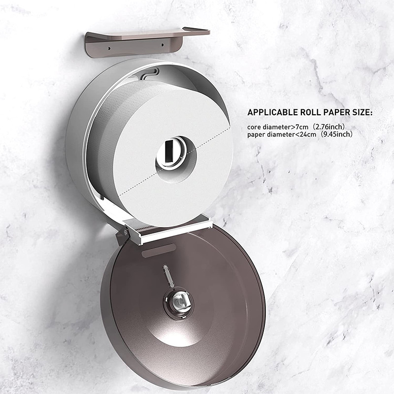 Vannas istabas papīra dvieļu dozators salvešu dozators ar plauktu pie sienas piestiprinātu papīra turētāju Tualetes papīra kastes perforators bez maksas komerciālai lietošanai