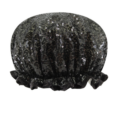 Exceyes luksuzna svjetlucava kapa za tuširanje za žene - Vodootporna, moderna, višekratna kapa za tuširanje za dugu kosu