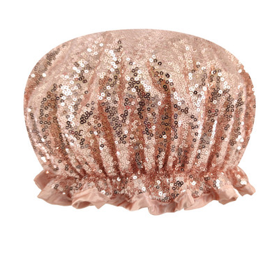 Exceyes luksuzna svjetlucava kapa za tuširanje za žene - Vodootporna, moderna, višekratna kapa za tuširanje za dugu kosu