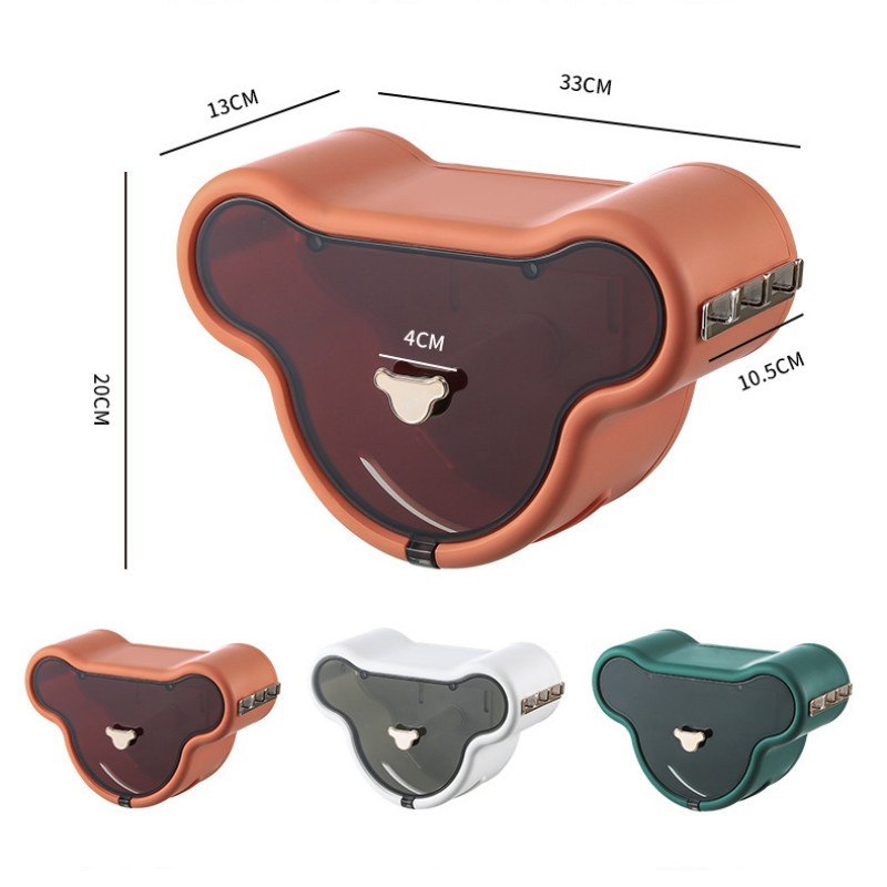 Tualetes salvešu kaste Tualetes papīra turētājs konteiners pie sienas stiprināms veļas lupatiņa uzglabāšanas organizatora kaste Vannas istabas piederumi