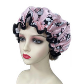 Visokokvalitetne poliesterske satenske dvoslojne kape za tuširanje za žene koje se mogu ponovno koristiti, 26 dostupnih artikala