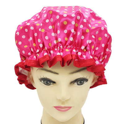 Visokokvalitetne poliesterske satenske dvoslojne kape za tuširanje za žene koje se mogu ponovno koristiti, 26 dostupnih artikala