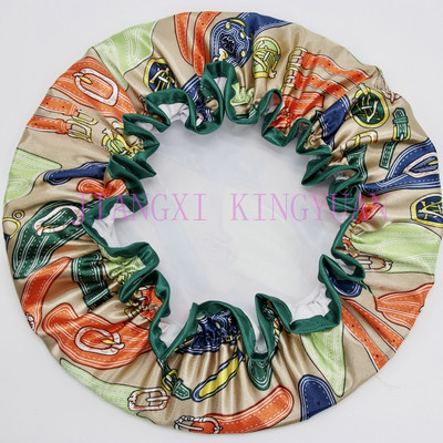 Visokokvalitetne poliesterske satenske dvoslojne kape za tuširanje za žene koje se mogu ponovno koristiti, 26 dostupnih artikala