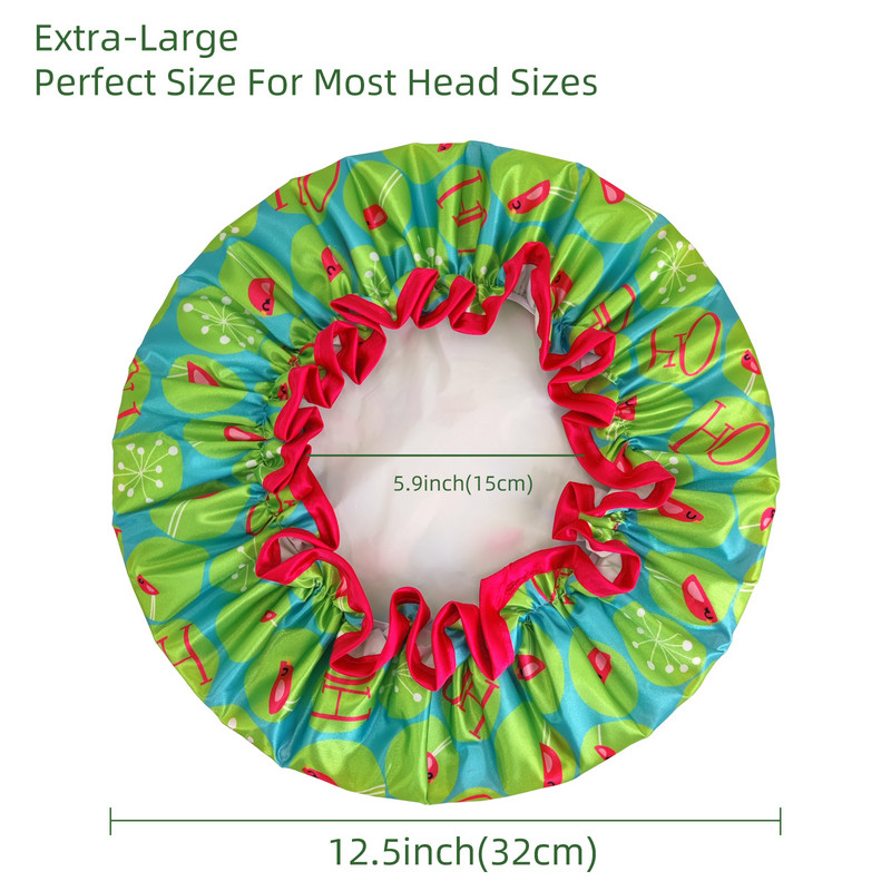 Visokokvalitetne poliesterske satenske dvoslojne kape za tuširanje za žene koje se mogu ponovno koristiti, 26 dostupnih artikala