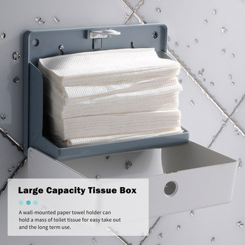 Paper Towel Dispenser Drilling & Nail-free Paper Towel Holder Dispenser Multifold Toilet Tissue Dispenser for Bathroom Toilet