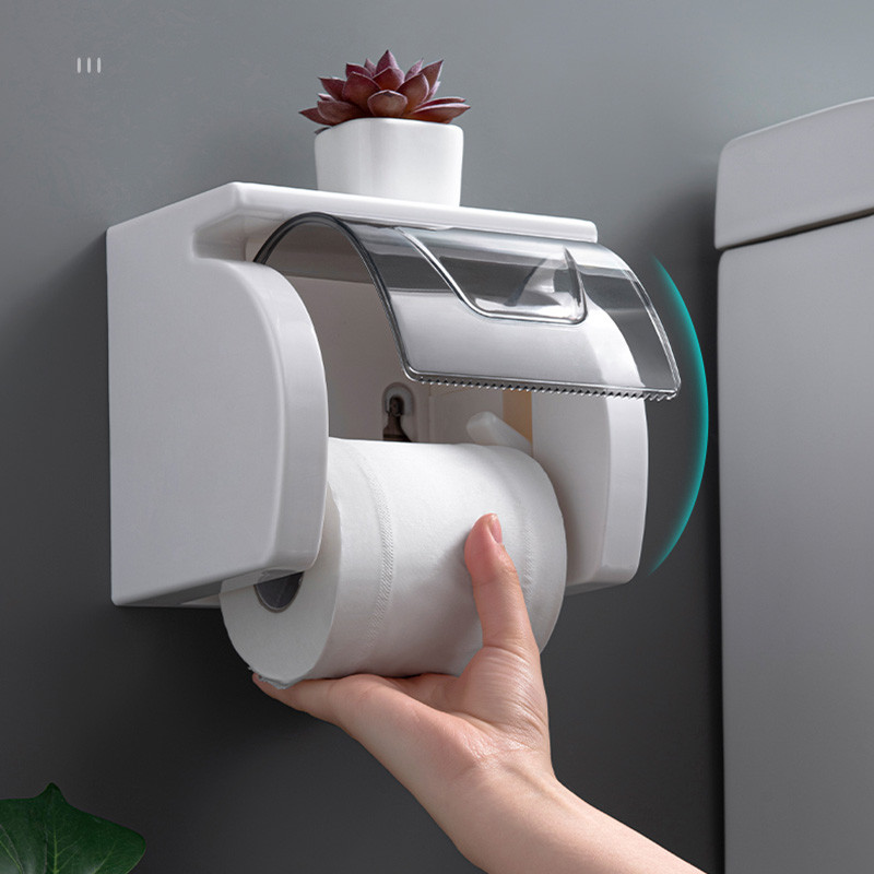 ONEUP pārnēsājams rullīšu papīra turētājs bez perforatora salvešu kastītes vannas istabas organizators ūdensizturīgs tualetes papīra dozators vannas istabas piederumi