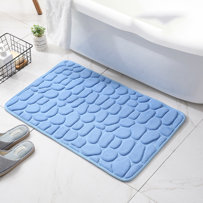 Bruģakmens reljefs vannas istabas paklājiņš Neslīdoši paklāji izlietnē Vannas sānu grīda Paklājs dušas istabas kājslauķis Memory Foam Pad