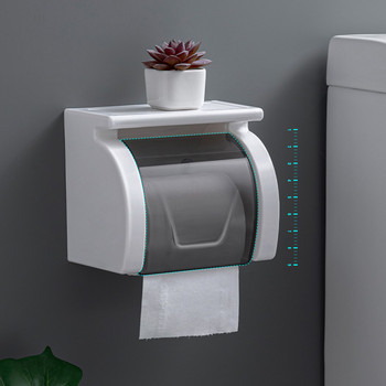 GESEW Водоустойчив диспенсър за ролна хартия Неплъзгаща се маса за съхранение Кутия за тоалетни кърпички Преносим държач за тоалетна хартия Аксесоари за баня