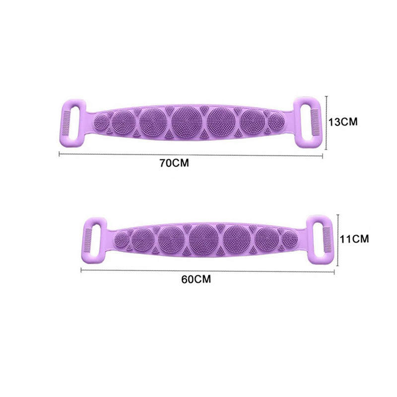 LMC Body Sponge Silikona Brush Skrubis Ķermeņa pīlings Vannas duša Atpakaļ Brush Vannas skrubis Clean Tool Traipu noņemšanas Vannas josta