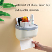 Tualetes salvešu kastes statīvs salvešu turētājs tualetes sienas vannas istabai bez perforatora ūdensnecaurlaidīgs salvešu papīra rullīšu papīra turētājs guļamistabai