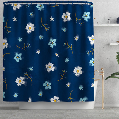 Prostirka za kupaonicu i set vodootpornih zavjesa za tuširanje Kupaonski tepih s ispisom cvijeća Microsoft WC prostirka Set protivkliznih podnih tepiha