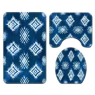 Prostirka za kupaonicu i set vodootpornih zavjesa za tuširanje Kupaonski tepih s ispisom cvijeća Microsoft WC prostirka Set protivkliznih podnih tepiha