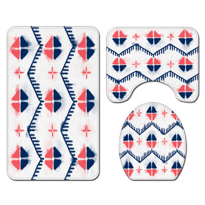 Prostirka za kupaonicu i set vodootpornih zavjesa za tuširanje Kupaonski tepih s ispisom cvijeća Microsoft WC prostirka Set protivkliznih podnih tepiha