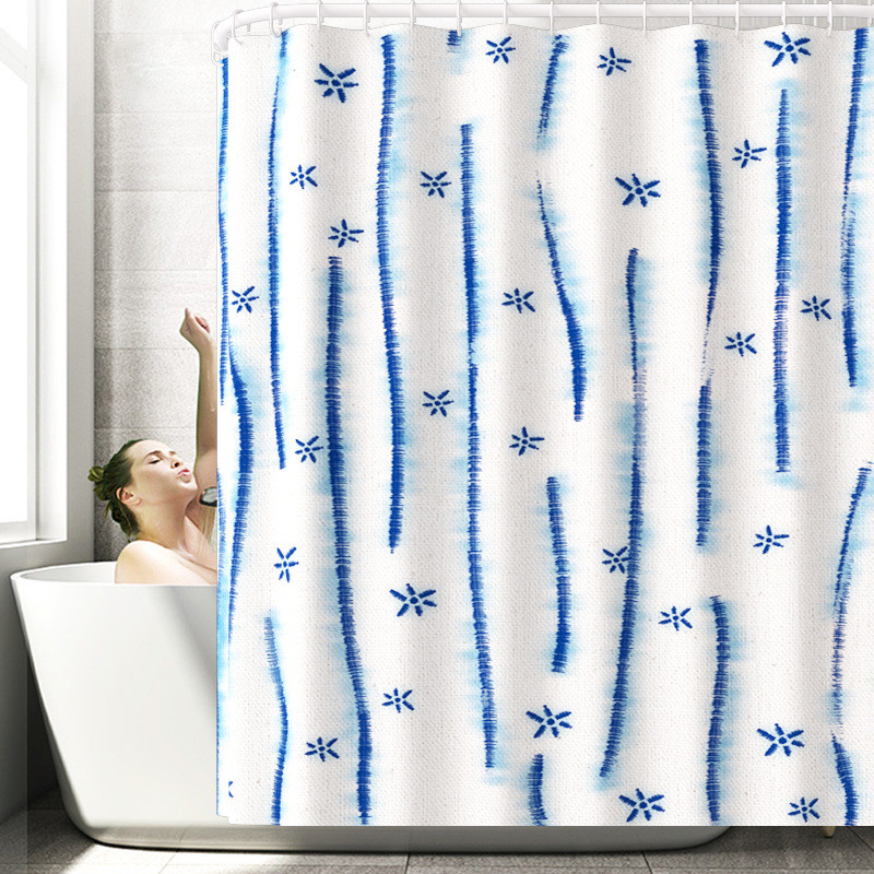 Prostirka za kupaonicu i set vodootpornih zavjesa za tuširanje Kupaonski tepih s ispisom cvijeća Microsoft WC prostirka Set protivkliznih podnih tepiha