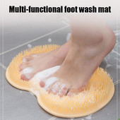 TPR dušas muguras masāžas skrāpis tīrīšanas birste pēdu mazgāšanas paklājs Daudzfunkcionāls ķermeņa skruberis sienu paklājiņš pēdu ķermeņa peldēšanas rīks