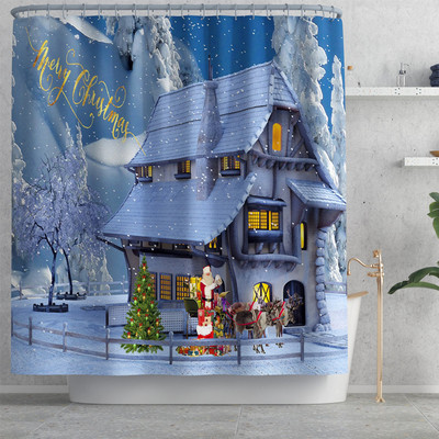 Karikatūra Moderns Ziemassvētku vannas paklājs Vannas istabas paklāju paklāju komplekts Ziemassvētku mājas dekors Tualetes sēdekļa pārklājs Paklājiņš Vannas istabas paklājs