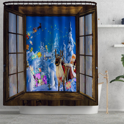 Karikatūra Moderns Ziemassvētku vannas paklājs Vannas istabas paklāju paklāju komplekts Ziemassvētku mājas dekors Tualetes sēdekļa pārklājs Paklājiņš Vannas istabas paklājs