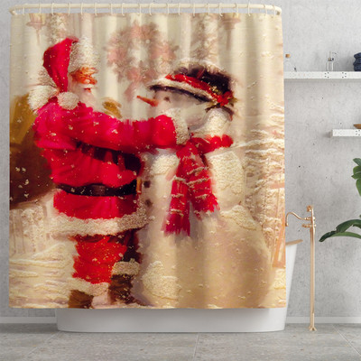 Karikatūra Moderns Ziemassvētku vannas paklājs Vannas istabas paklāju paklāju komplekts Ziemassvētku mājas dekors Tualetes sēdekļa pārklājs Paklājiņš Vannas istabas paklājs