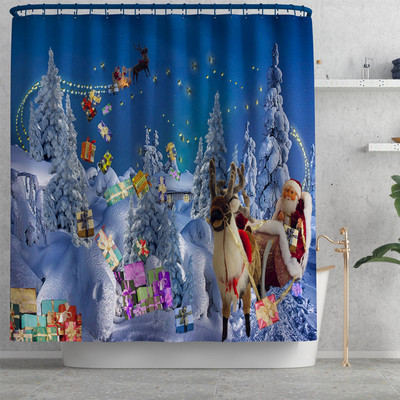 Karikatūra Moderns Ziemassvētku vannas paklājs Vannas istabas paklāju paklāju komplekts Ziemassvētku mājas dekors Tualetes sēdekļa pārklājs Paklājiņš Vannas istabas paklājs