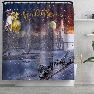 Karikatūra Moderns Ziemassvētku vannas paklājs Vannas istabas paklāju paklāju komplekts Ziemassvētku mājas dekors Tualetes sēdekļa pārklājs Paklājiņš Vannas istabas paklājs