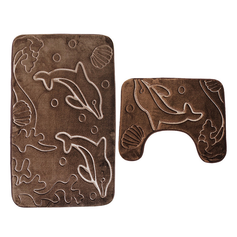 Zeegle 2gab/komplekts Vannas paklājiņš Absorbējošs vannas paklājs Vannas istabas grīdas paklāji Neslīdošs Vannas istabas paklājs Vannas paklājs Absorbējošs vannas istabas paklājs