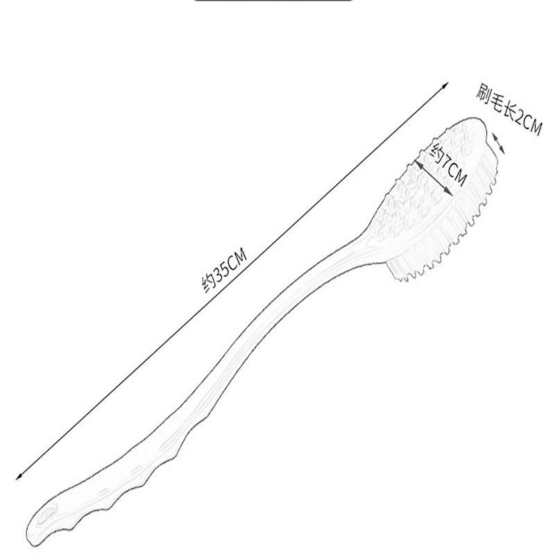 Vannas birste Atpakaļ ķermeņa vannas dušas sūklis skrubera birstes ar rokturi pīlinga skrubis Ādas masāžas pīlings vannas istabas birste