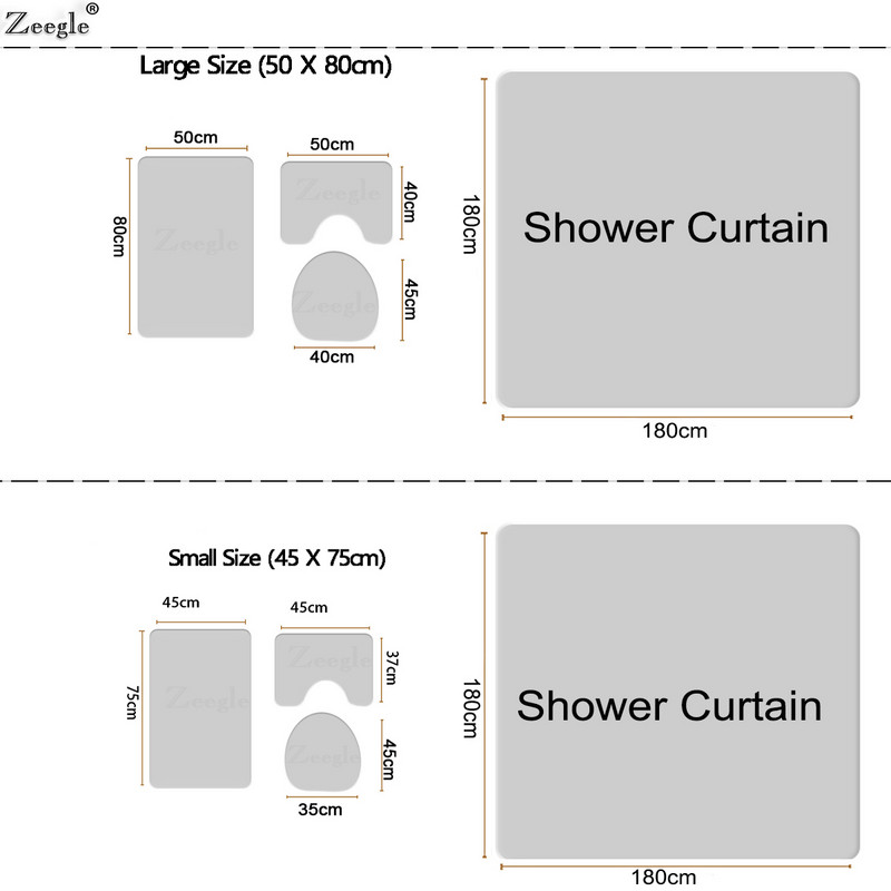 Ziedu vannas istabas komplekts Vannas paklājiņš un dušas aizkaru komplekts ar āķiem Neslīdošs dušas istabas kāju paliktņi Vannas istabas tualetes paklāju paklāji 4 gab.