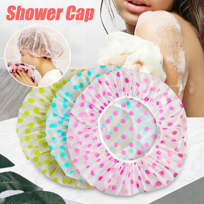 Bashroom Shower Αδιάβροχο καπάκι Thicken Elastic καπέλο μπάνιου Καπέλο μπάνιου για γυναίκες Προμήθειες κομμωτηρίου μπάνιου Γυναικεία σκουφάκια ντους