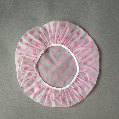 Vannas istabas dušas ūdensnecaurlaidīgs vāciņš Bieza elastīga vannas cepure Vannas cepure sievietēm Frizētava Vannas istabas piederumi Sieviešu dušas cepures