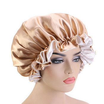 Καπό σατινέ Cheveux Nuit Νέο γυναικείο καπό με μεταξένιο καπό Νυχτερινό καπέλο κάλυμμα κεφαλής Καπέλο καπό για σγουρά ανοιξιάτικα μαλλιά