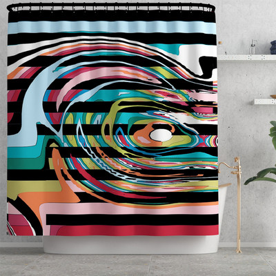 3D-printimine Vannitoa vaipvaip Vannimatt ja dušikardina komplekt Imav U-kujuline WC-vaip Libisemisvastane jalamatt WC-matt