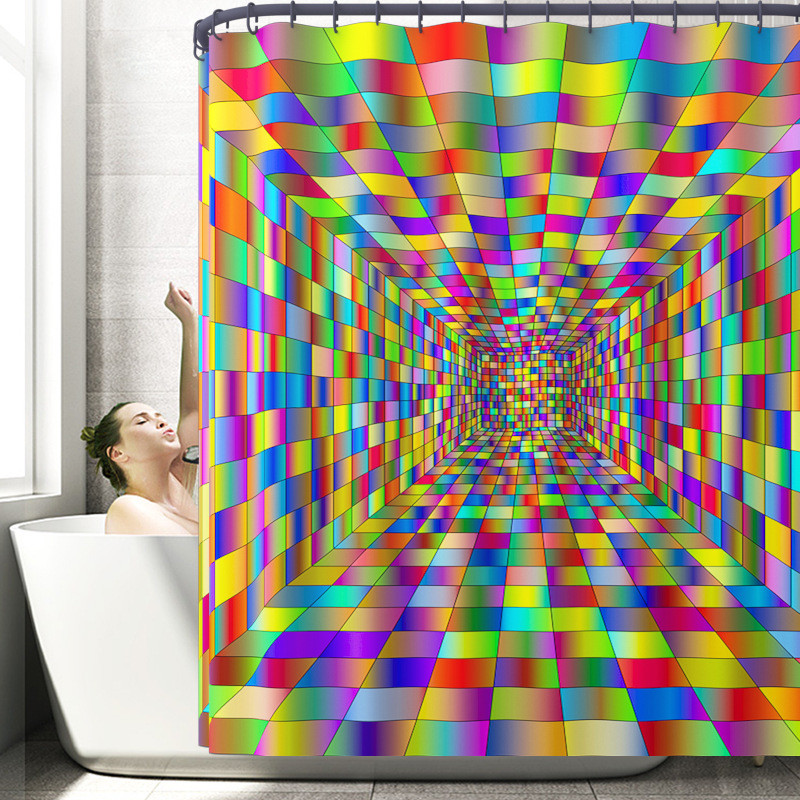 3D drukāšana Vannas istabas paklāja paklājs vannas paklājiņš un dušas aizkaru komplekts, absorbējošs U-veida tualetes paklājs, neslīdošs pēdu paklājiņa komplekts tualetes paklājiņš