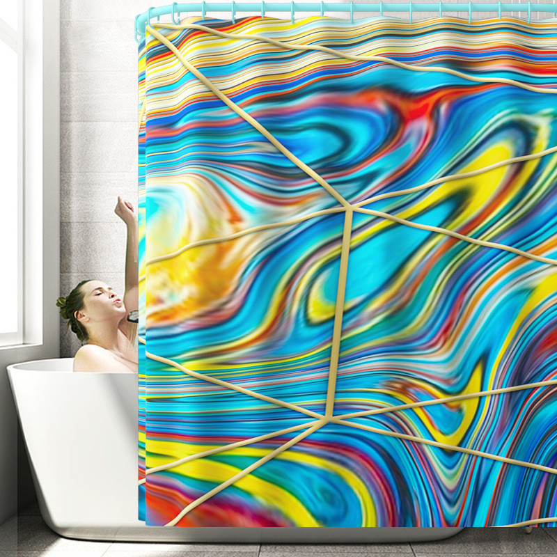 3D drukāšana Vannas istabas paklāja paklājs vannas paklājiņš un dušas aizkaru komplekts, absorbējošs U-veida tualetes paklājs, neslīdošs pēdu paklājiņa komplekts tualetes paklājiņš