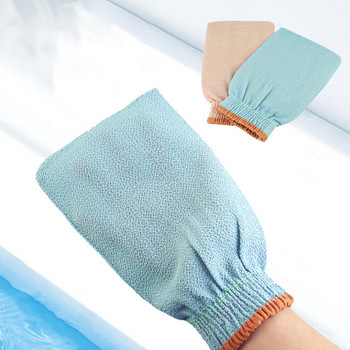 1 τεμ. γάντια μπάνιου για απολέπιση ντους Προμήθειες μπάνιου απολεπιστικού τυχαίου χρώματος Κορεατικό στυλ από ίνες βισκόζης/βαμβάκι από πολυεστέρα