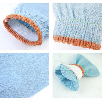 1 τεμ. γάντια μπάνιου για απολέπιση ντους Προμήθειες μπάνιου απολεπιστικού τυχαίου χρώματος Κορεατικό στυλ από ίνες βισκόζης/βαμβάκι από πολυεστέρα