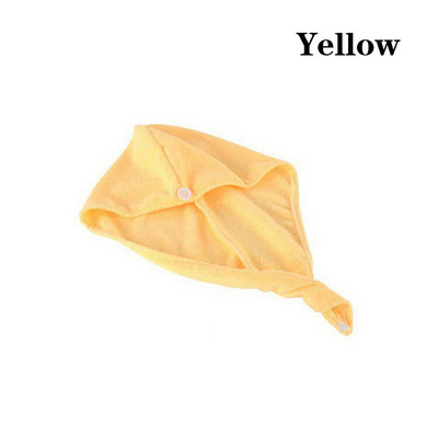 Kangas rätik kuivadele juustele Vannirätik Mikrofiibrist Kiirelt Kuivatav Turban Super Absorbent Naiste Juuksemütsi ümbris Nööbi paksendamiseks