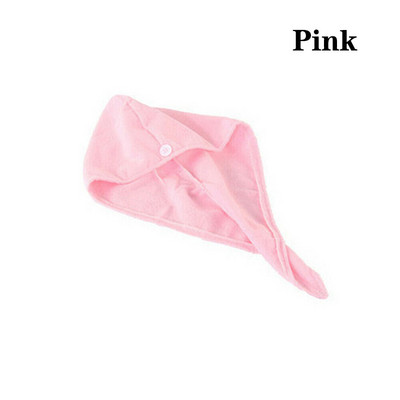 Kangas rätik kuivadele juustele Vannirätik Mikrofiibrist Kiirelt Kuivatav Turban Super Absorbent Naiste Juuksemütsi ümbris Nööbi paksendamiseks