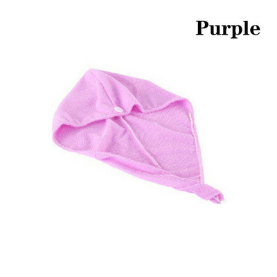 Kangas rätik kuivadele juustele Vannirätik Mikrofiibrist Kiirelt Kuivatav Turban Super Absorbent Naiste Juuksemütsi ümbris Nööbi paksendamiseks