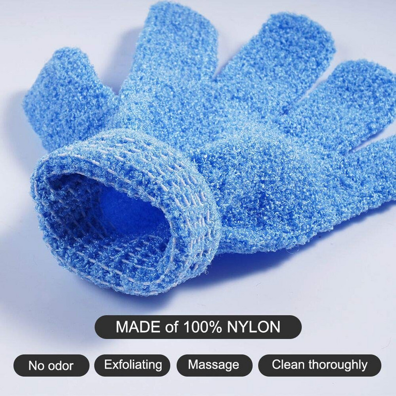 Vanna pīlingam Exfoliating Mitt Scrub Glove Back Skid Resistance Body Masage Sponge Wash Ādas Mitrinošs Spa Vannas cimds
