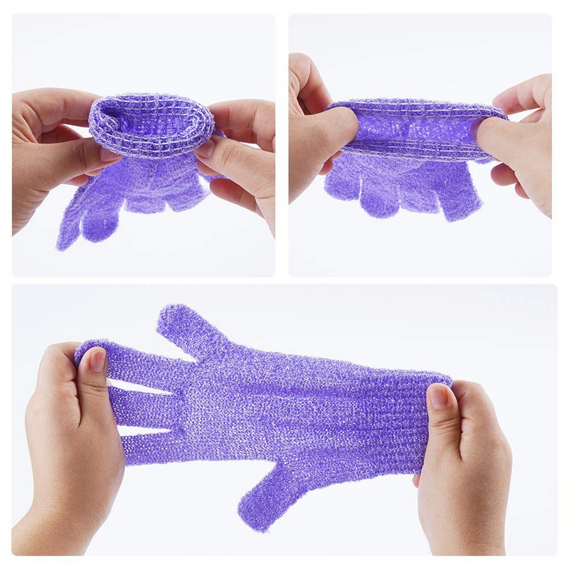 Vanna pīlingam Exfoliating Mitt Scrub Glove Back Skid Resistance Body Masage Sponge Wash Ādas Mitrinošs Spa Vannas cimds