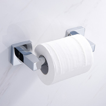 Αναλώσιμα μπάνιου Αξεσουάρ υλικού Ρολό Επιτοίχιο ράφι ράβδου με ανασυρόμενο καρούλι Στήριγμα χαρτιού υγείας Τετράγωνη βάση Αρχική ελατήριο