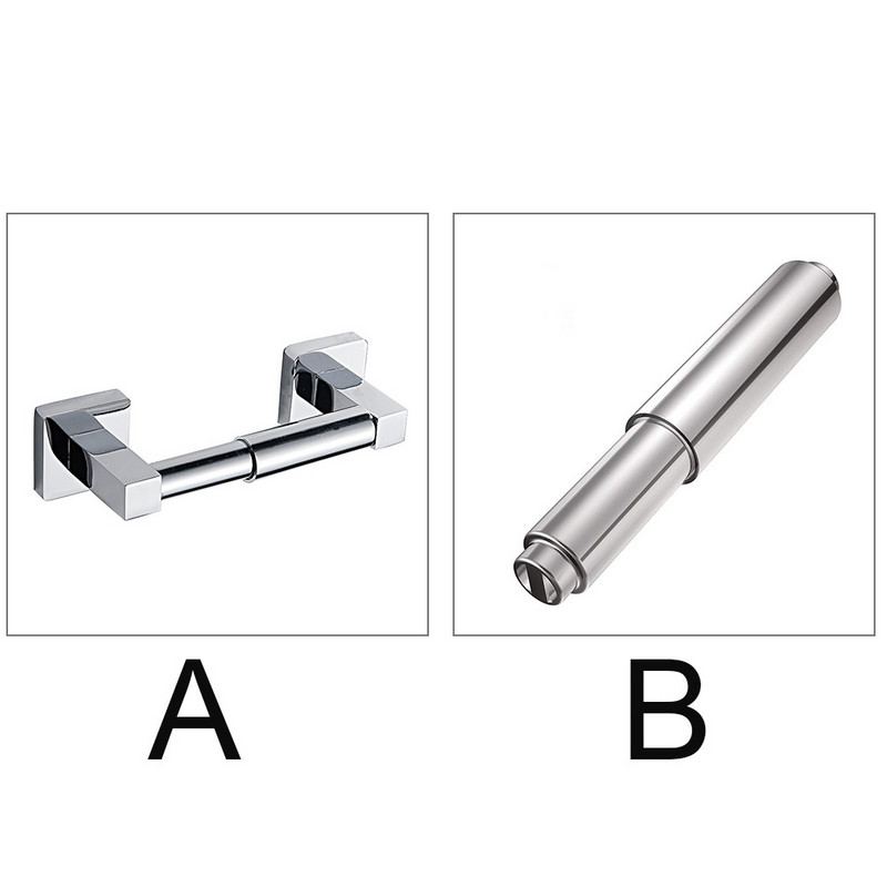 Vannas piederumi Aparatūras piederumi Ruļļa sienā stiprināmi stieņu plaukti, izvelkami ruļļi tualetes papīra turētājs kvadrātveida pamatne mājas atspere