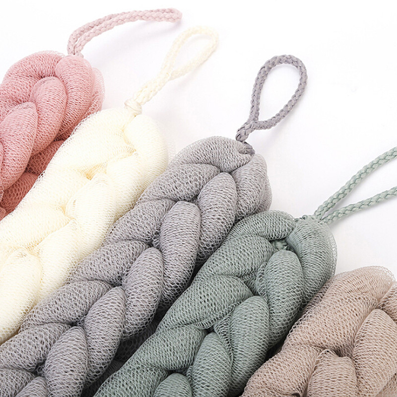 1gab. Vannas dušas ķermeņa pīlings, izstiepjams vannas sūklis, skrubis tīkls Net Ball masāžas lodīšu muguras skruberis, mīksts uz ādas