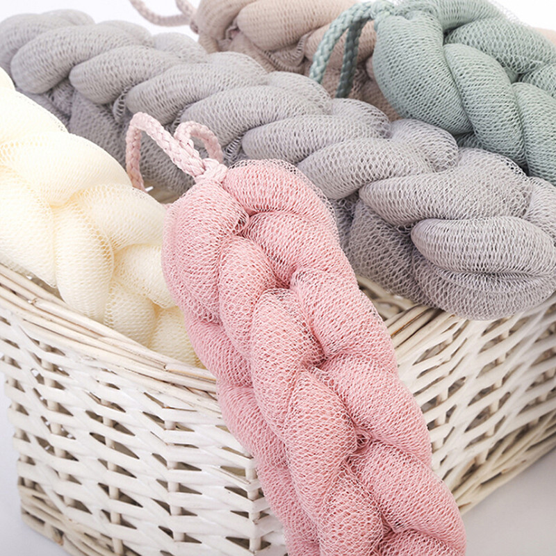 1gab. Vannas dušas ķermeņa pīlings, izstiepjams vannas sūklis, skrubis tīkls Net Ball masāžas lodīšu muguras skruberis, mīksts uz ādas