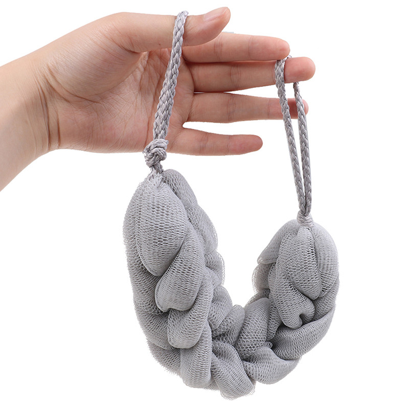 1gab. Vannas dušas ķermeņa pīlings, izstiepjams vannas sūklis, skrubis tīkls Net Ball masāžas lodīšu muguras skruberis, mīksts uz ādas