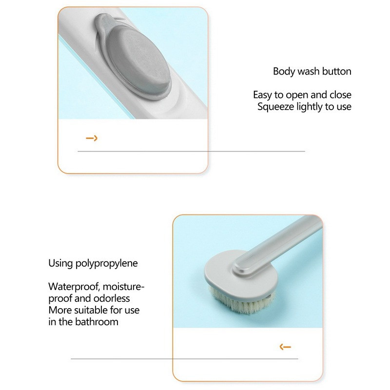 Ar garu rokturi Šķidrā vannas birste Vannas istaba Aizmugure Ķermeņa birstes Mīksts Matu Vannas Sukas komplekts Tīrīšanas birste Labs produkts Vannas suka