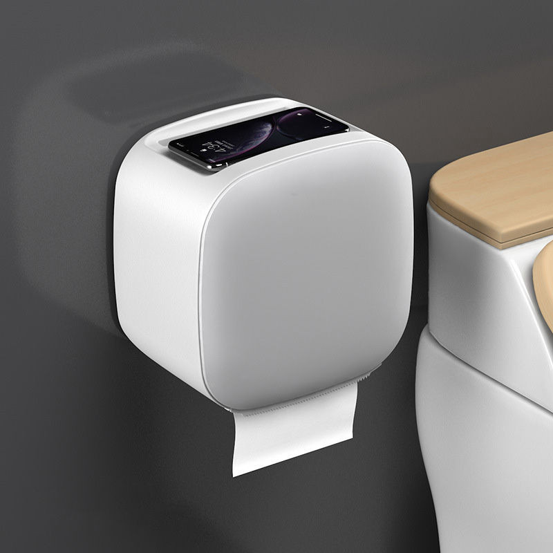 Pie sienas stiprināms ūdensnecaurlaidīgs tualetes papīra turētājs salvešu kastīte rullopapīra caurule papīra glabāšanas statīvs Mājas virtuves vannas istabas piederumi