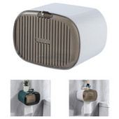 Pie sienas stiprināma vannas istabas audu glabāšanas kaste Bez perforatora tualetes papīra turētāja kaste Universāli ūdensizturīgi rullīšu papīra organizatora plaukti