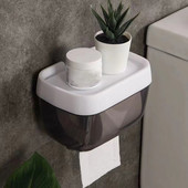 Tualetes papīra dvieļu kaste bez cauruma, ūdensnecaurlaidīga glabāšana Dzīvojamā istaba Virtuve Roll papīra kaste Tualetes papīra kastīte plaukts tualetes piederumi